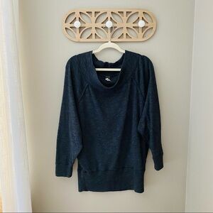Free People Off The Shoulder Pullover Sweater Gray Sz Medium